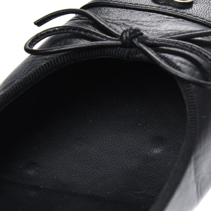 Chanel Lambskin Cap Toe CC Ballerina Flats 36 Black 8 of 10