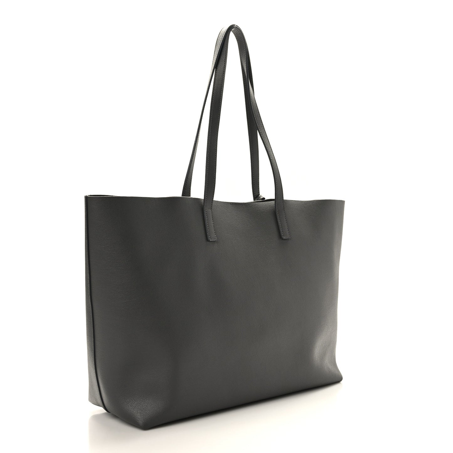 Calfskin Large Shopping Tote Asphalt