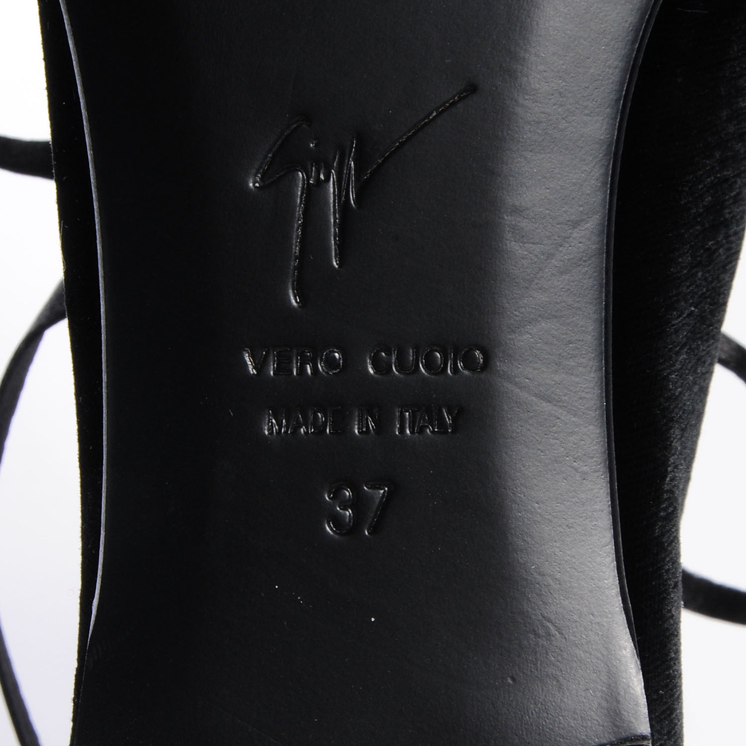 FASHIONPHILE GIUSEPPEZANOTTIVelvetCapToeOxfordFlats37BlackGold 6 of 6