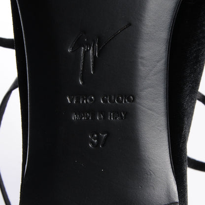 FASHIONPHILE GIUSEPPEZANOTTIVelvetCapToeOxfordFlats37BlackGold 6 of 6