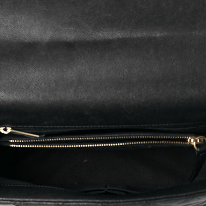 Chanel Caviar Lizard Embossed Quilted Small Coco Handle Flap Black 5 of 9