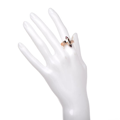 Cartier 18K Pink Gold Rhodolite Garnet Menotte Bypass Ring 50 5.25 2 of 7
