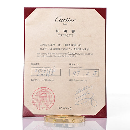 Cartier 18K Yellow Gold LOVE Bracelet 16 6 of 6