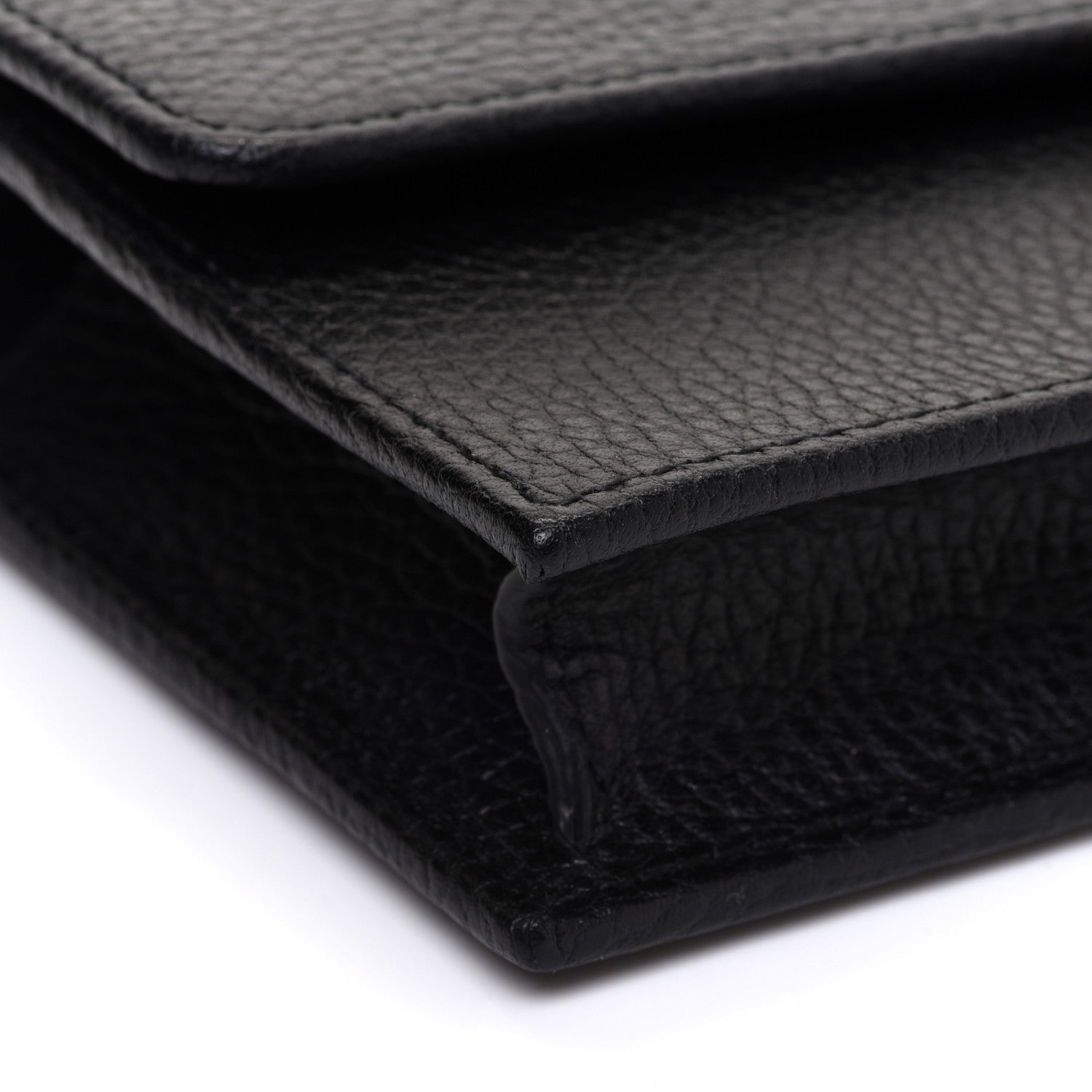 Gucci Dollar Calfskin Interlocking G Chain Wallet Black 10 of 14