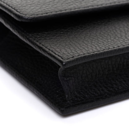Gucci Dollar Calfskin Interlocking G Chain Wallet Black 10 of 14