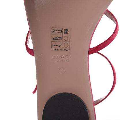 Gucci Satin Crystal GG Thong Sandals 39 Petunia 6 of 9