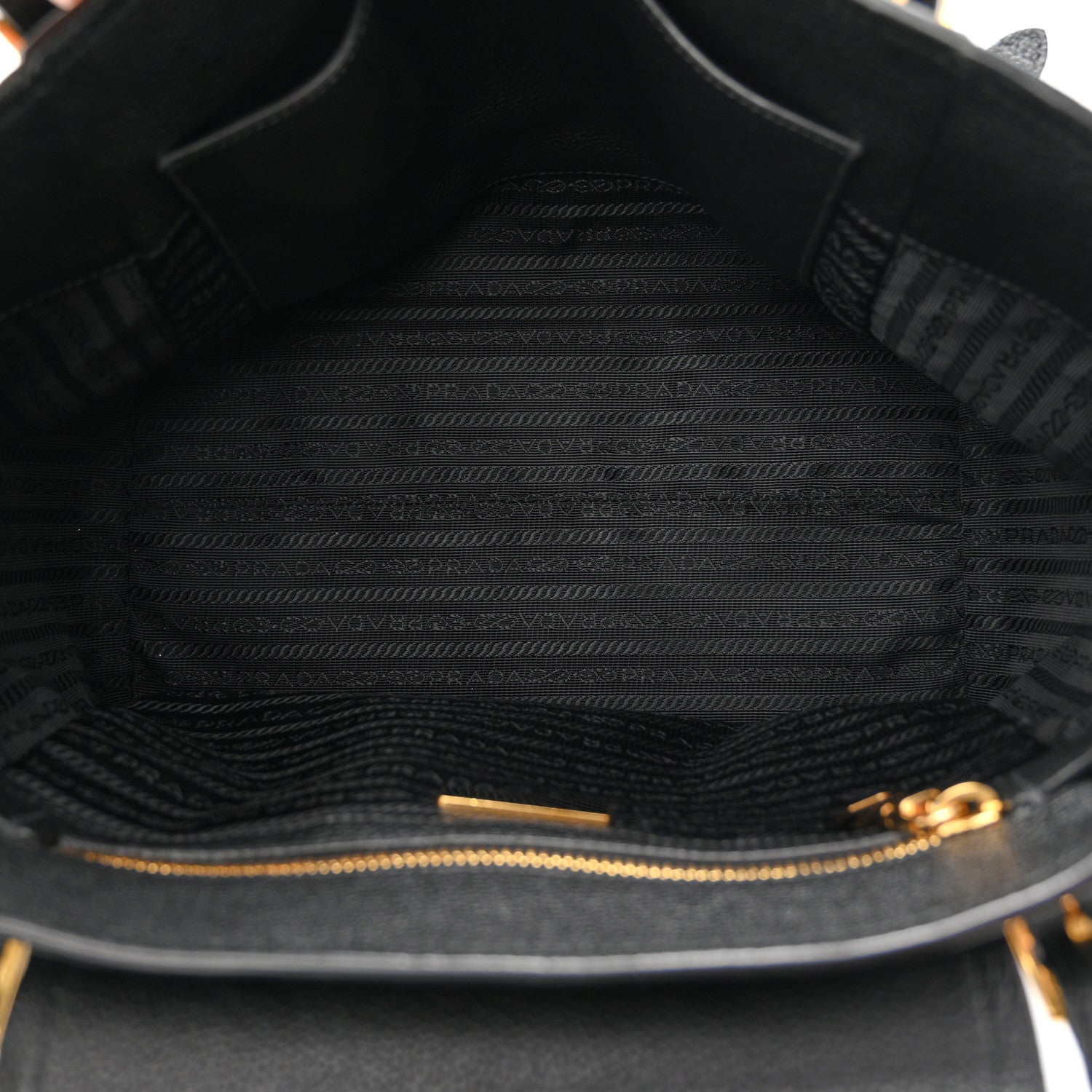 Prada Vitello Phenix Tote Bag Black 5 of 10