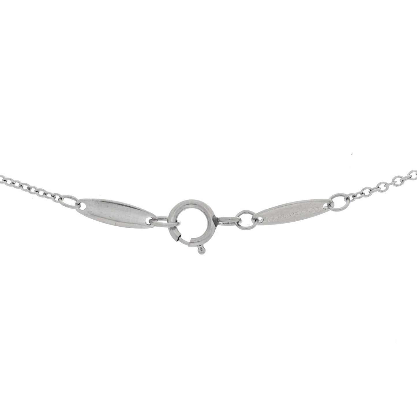 Platinum Diamond .12ct Elsa Peretti Diamonds by the Yard Pendant Necklace