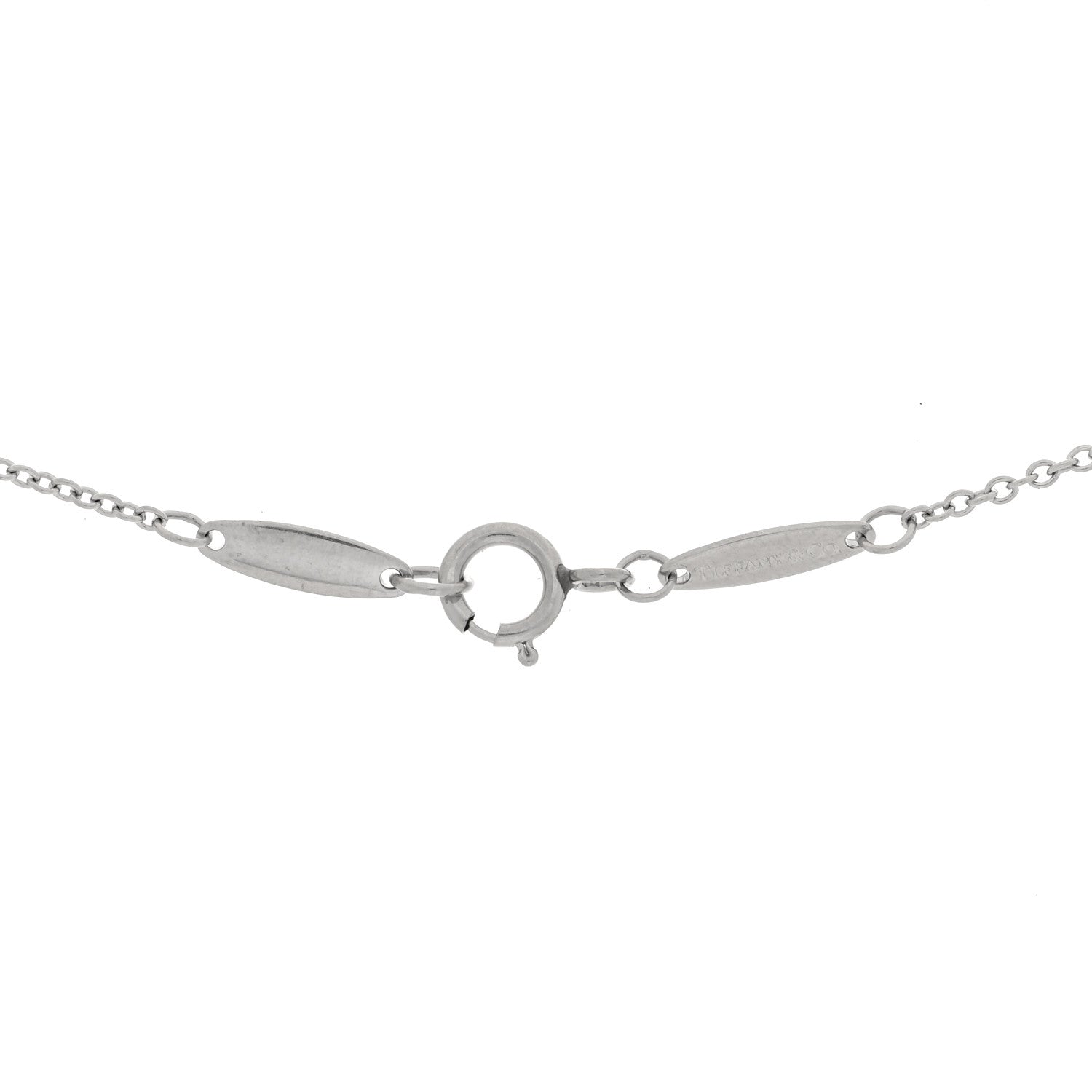 Tiffany Platinum Diamond .12ct Elsa Peretti Diamonds by the Yard Pendant Necklace 4 of 4