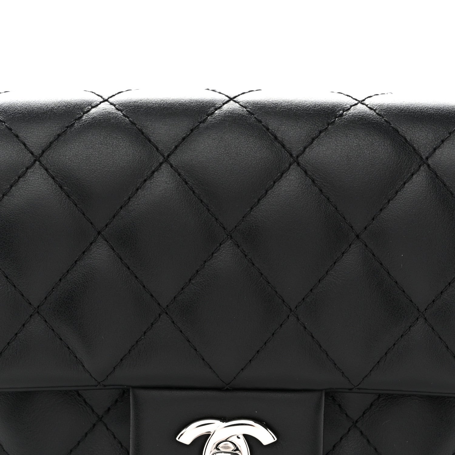 Chanel Calfskin Quilted CC Uniform Flap Belt Bag Black 9 of 16