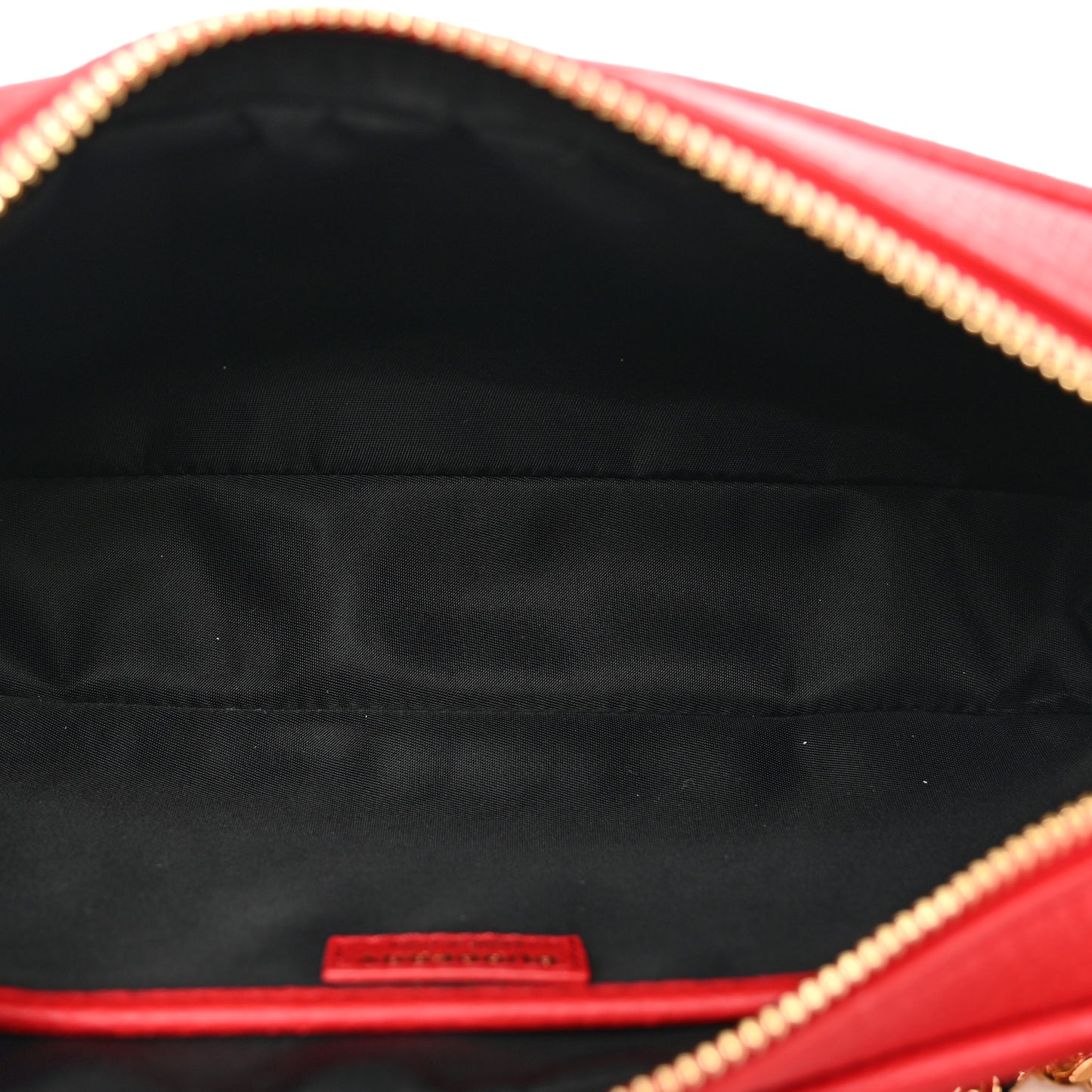 Calfskin Monogram Embossed Elongated Camera Bag Red