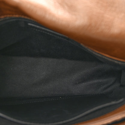 Saint Laurent Crinkled Calfskin Matelasse Monogram Medium Niki Chain Satchel Tan Brown 5 of 11