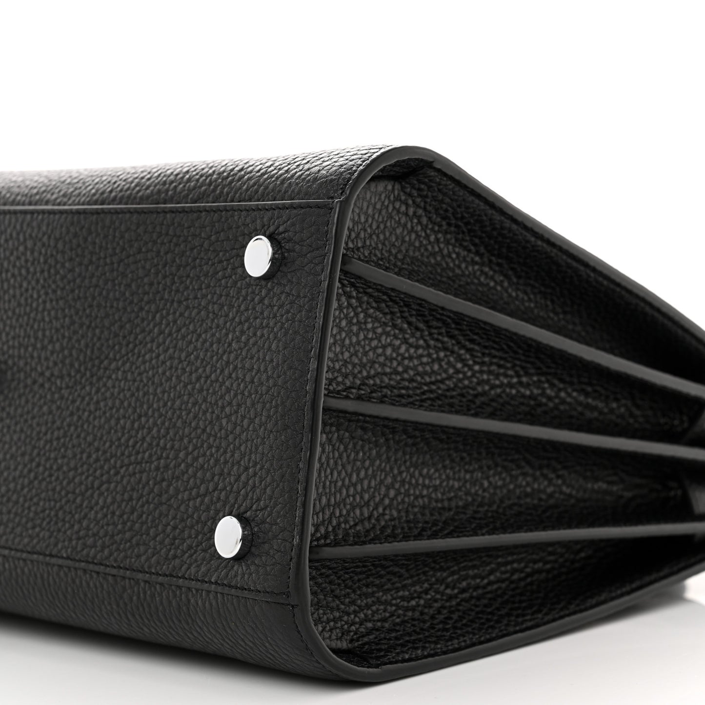 Grained Calfskin Small Sac De Jour Black