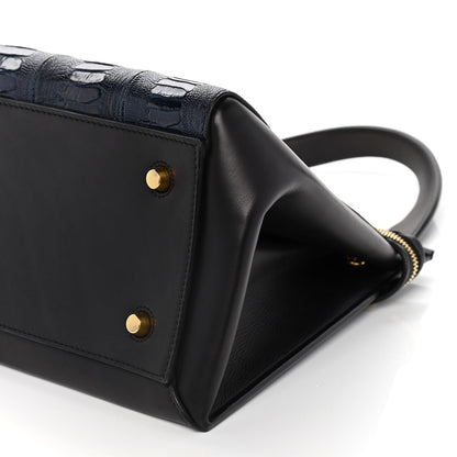 Celine Smooth Calfskin Ostrich Leg Medium Edge Shoulder Bag Black 10 of 21