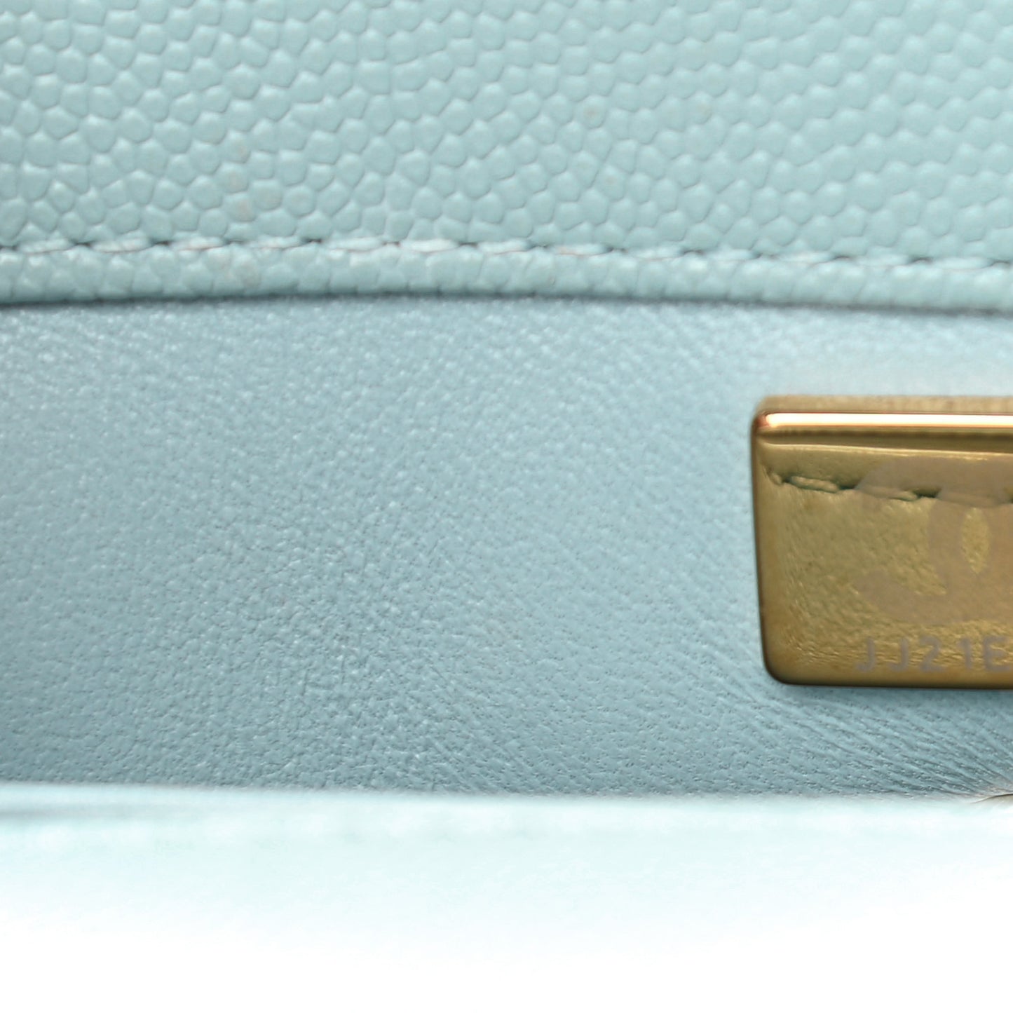 Caviar Quilted Mini Coco Handle Flap Light Blue