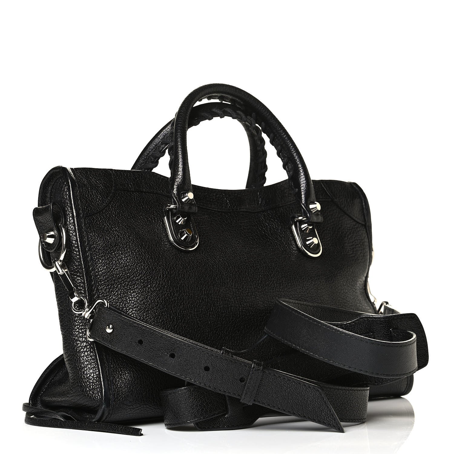 Balenciaga Chevre Silver Metallic Edge Hardware S City Black 2 of 6