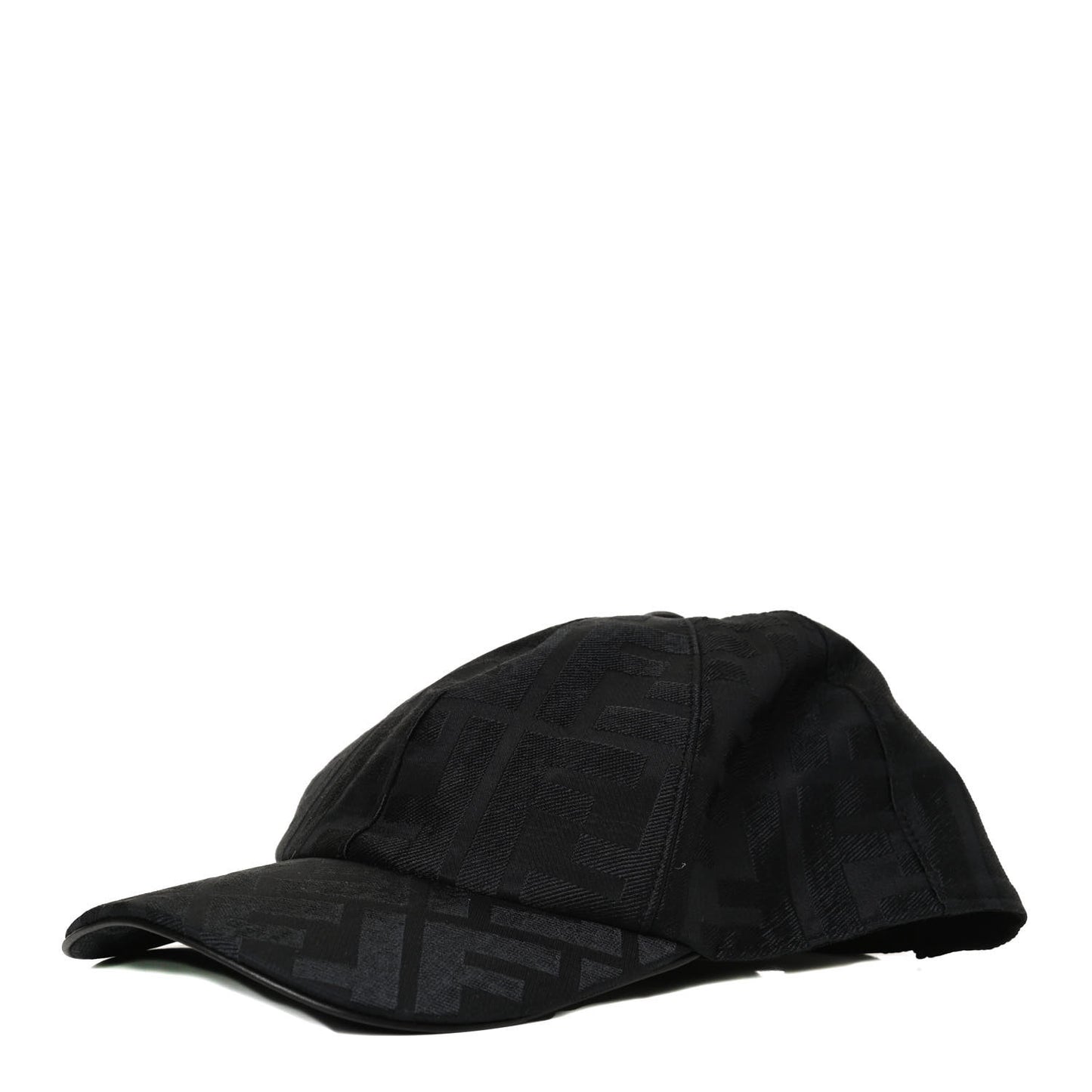 Silk Jacquard FF Baseball Hat Black
