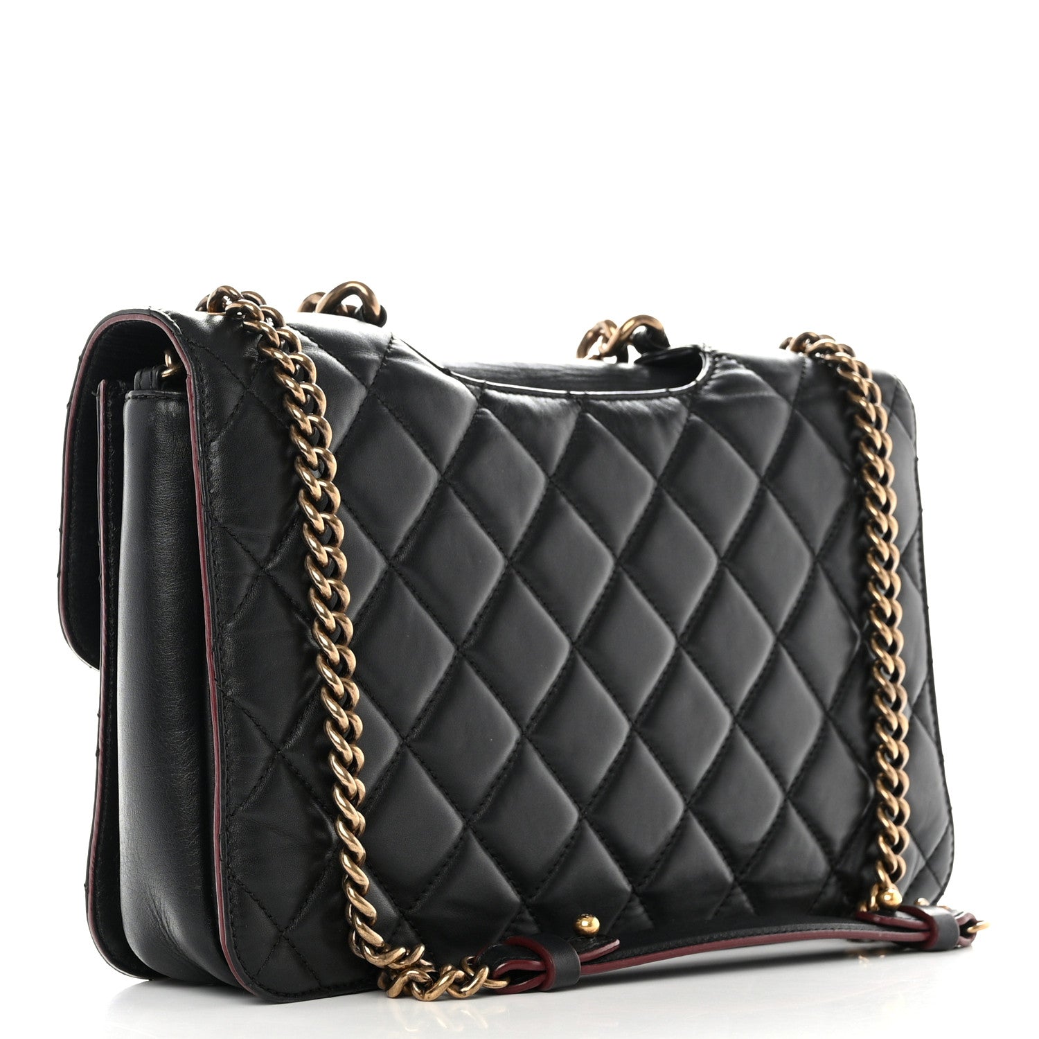 Chanel Calfskin Quilted Large Perfect Edge Flap Black 3 of 12