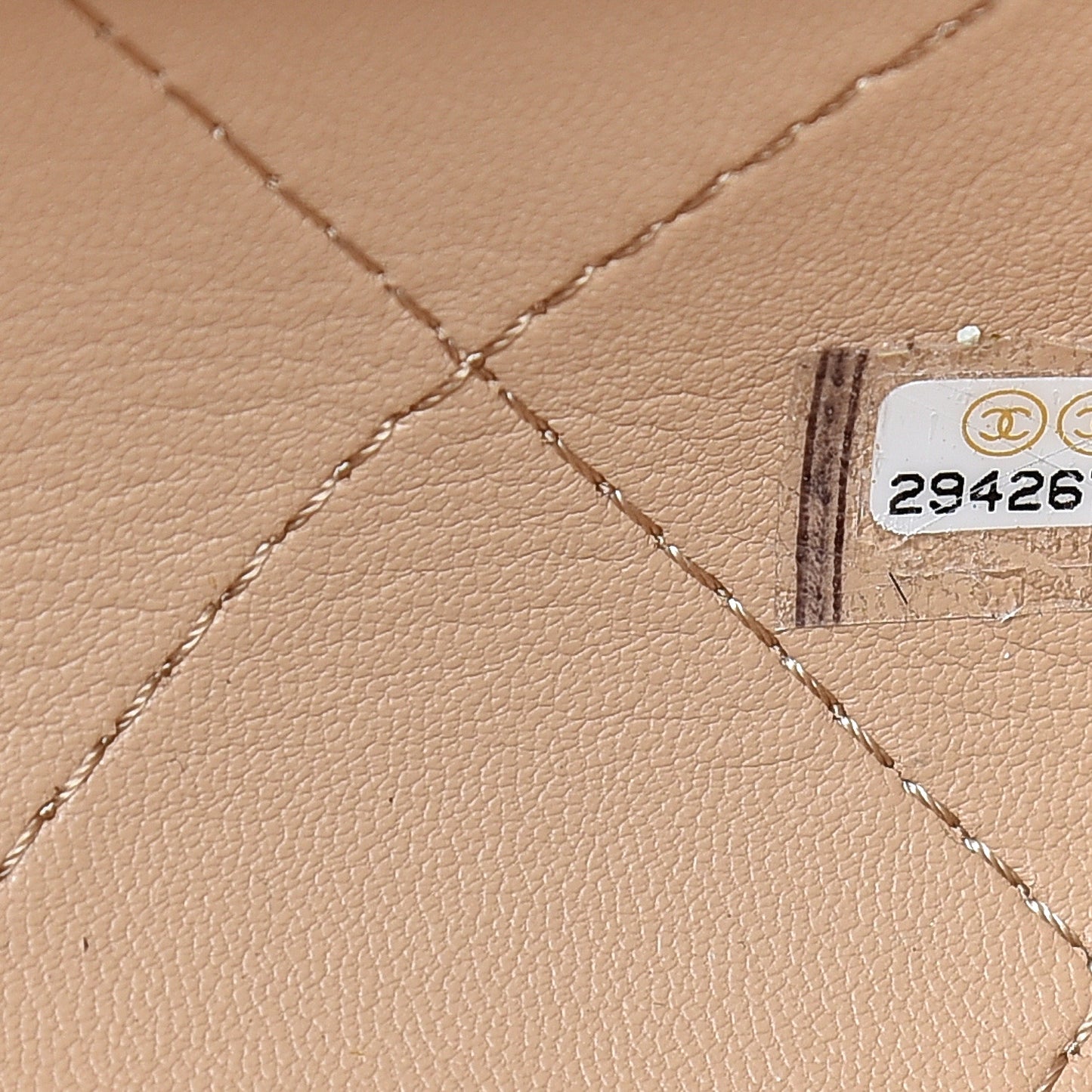 Calfskin Large Serial Shopper Tote Beige