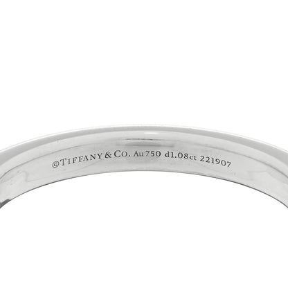 Tiffany 18K White Gold Diamond Tiffany Lock Half Pave Bangle Bracelet 4 of 5
