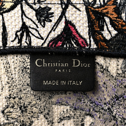 Christian Dior Canvas Embroidered Medium Mille Fleurs Book Tote Multicolor 6 of 10