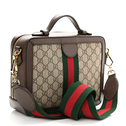Gucci GG Supreme Monogram Web Small Ophidia Top Handle Shoulder Bag Brown 3 of 10