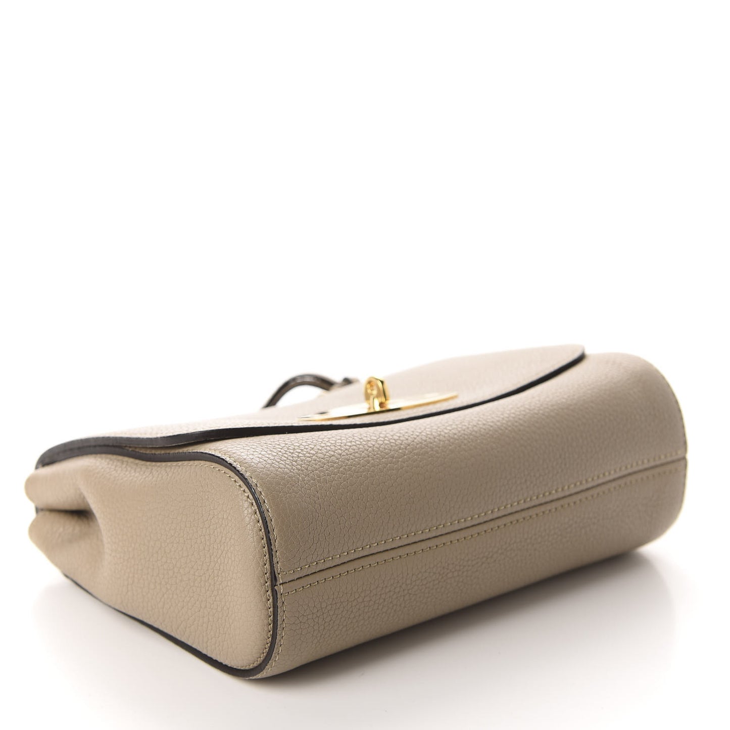 Small Classic Grain Calfskin Small Lily Flap Solid Grey