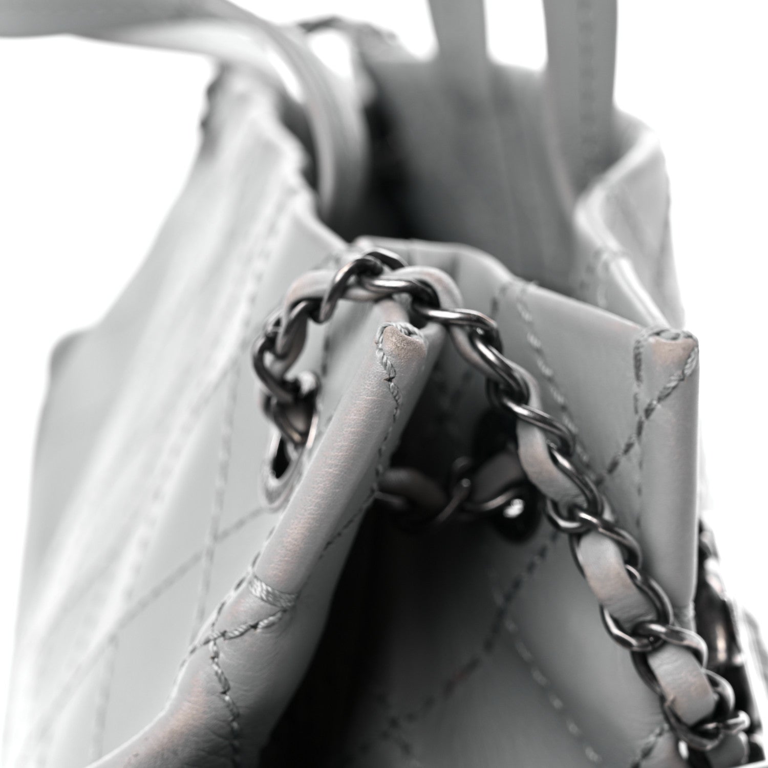 Chanel Grained Calfskin Small CC Pocket Tote Grey 16 of 18