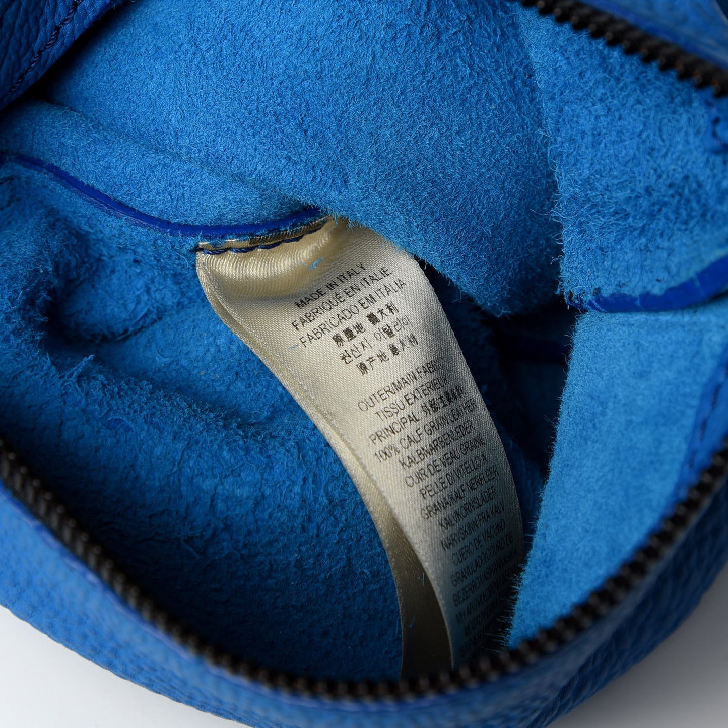 Prorsum Calfskin Drawstring Baby Duffle Vibrant Blue