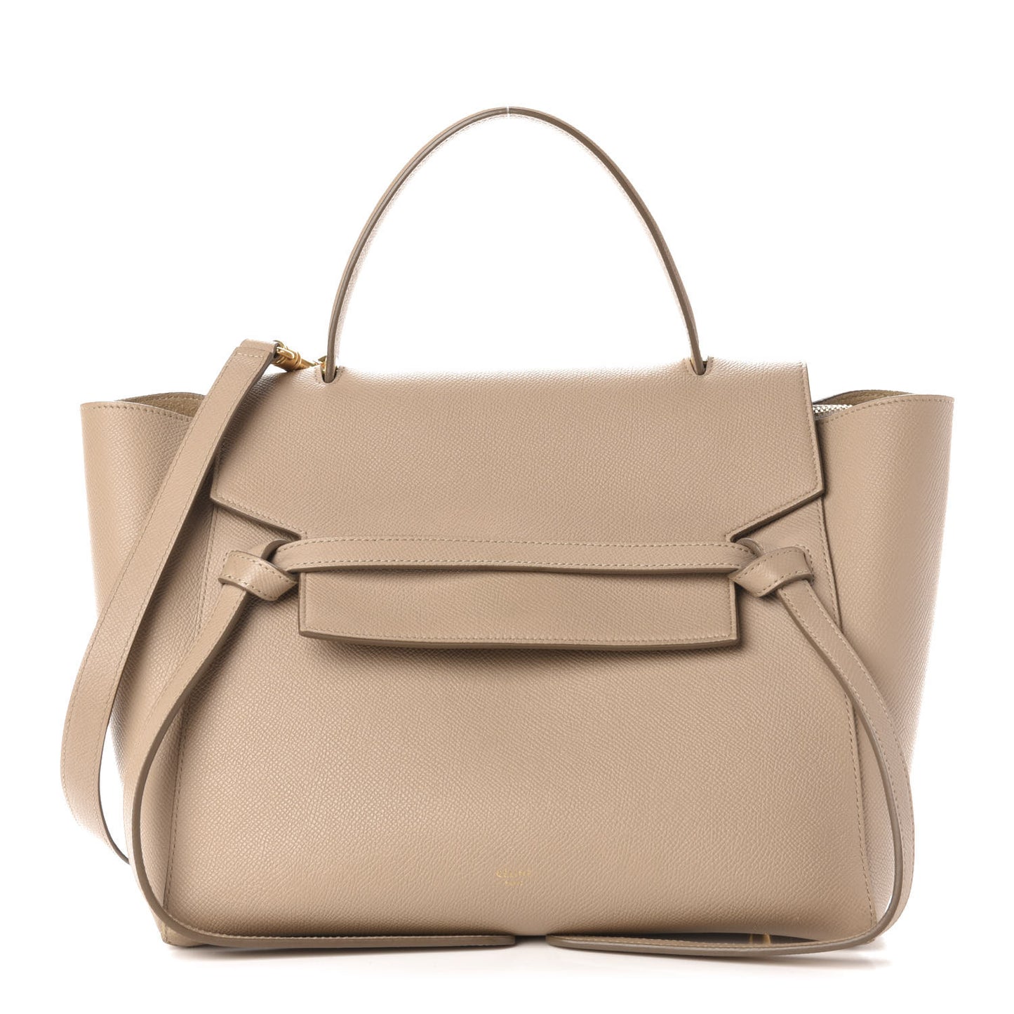 Grained Calfskin Mini Belt Bag Light Taupe