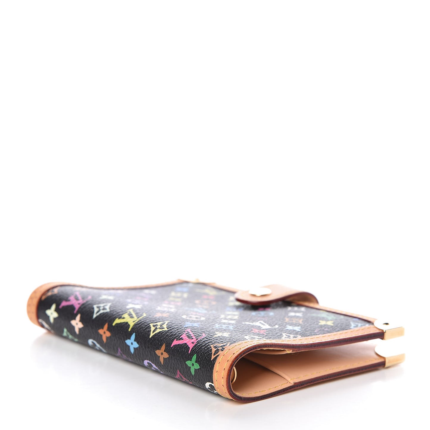 Monogram Multicolor Small Ring Agenda Cover Black