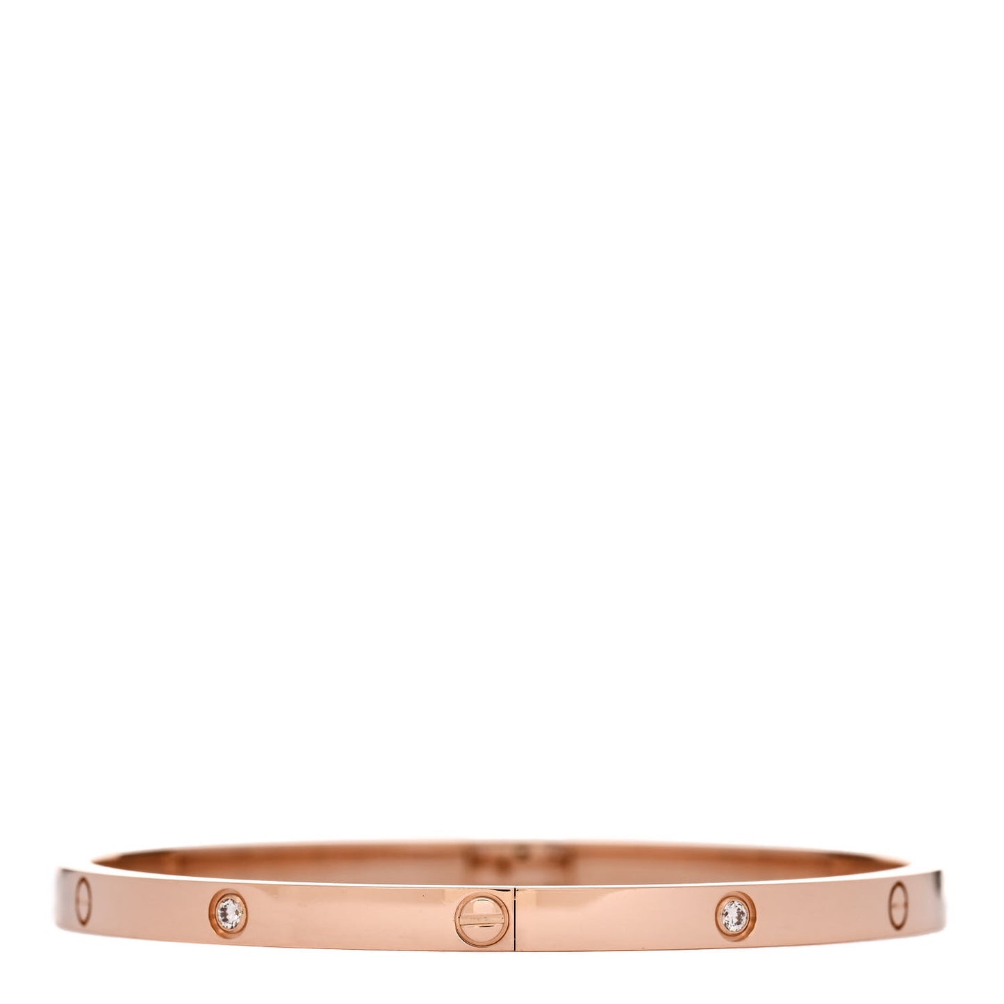 18K Pink Gold 6 Diamond Small LOVE Bracelet 18