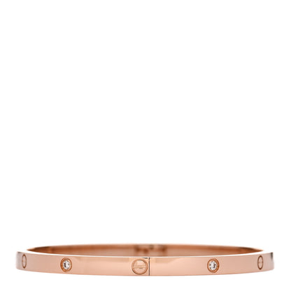 Cartier 18K Pink Gold 6 Diamond Small LOVE Bracelet 18 3 of 7