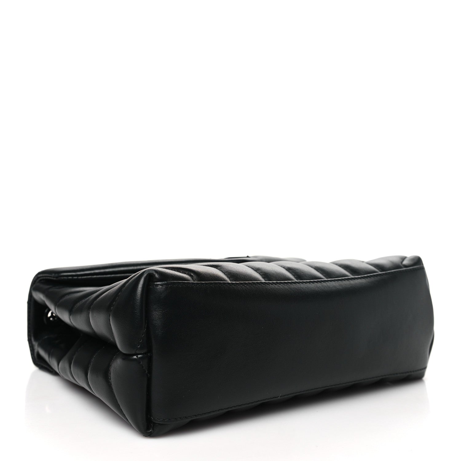 Saint Laurent Calfskin Y Quilted Monogram Monochrome Small Loulou Chain Satchel Black 4 of 10