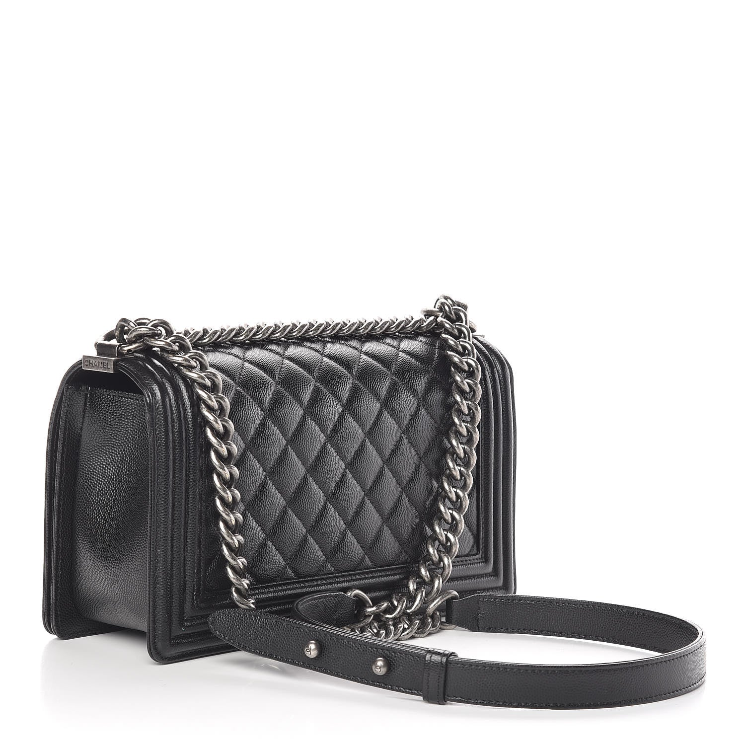 Chanel Caviar Quilted Medium Boy Flap Black 3 of 10