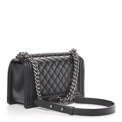 Chanel Caviar Quilted Medium Boy Flap Black 3 of 10