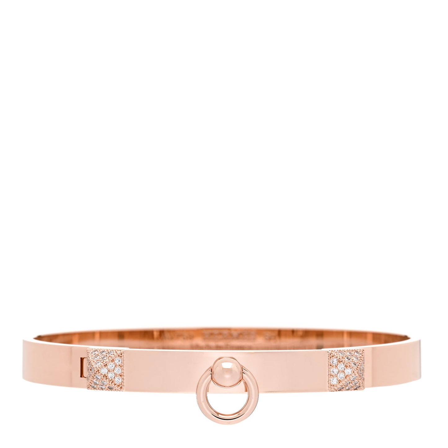 18K Rose Gold Diamond PM Collier De Chien Bracelet SH