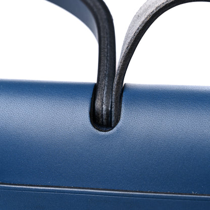 Hermes Toile Vache Calfskin Herbag 30 PM Navy Bleu 11 of 11