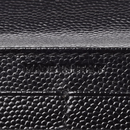 Saint Laurent Grain De Poudre Studded Classic Marquage Flap Wallet Black 10 of 10