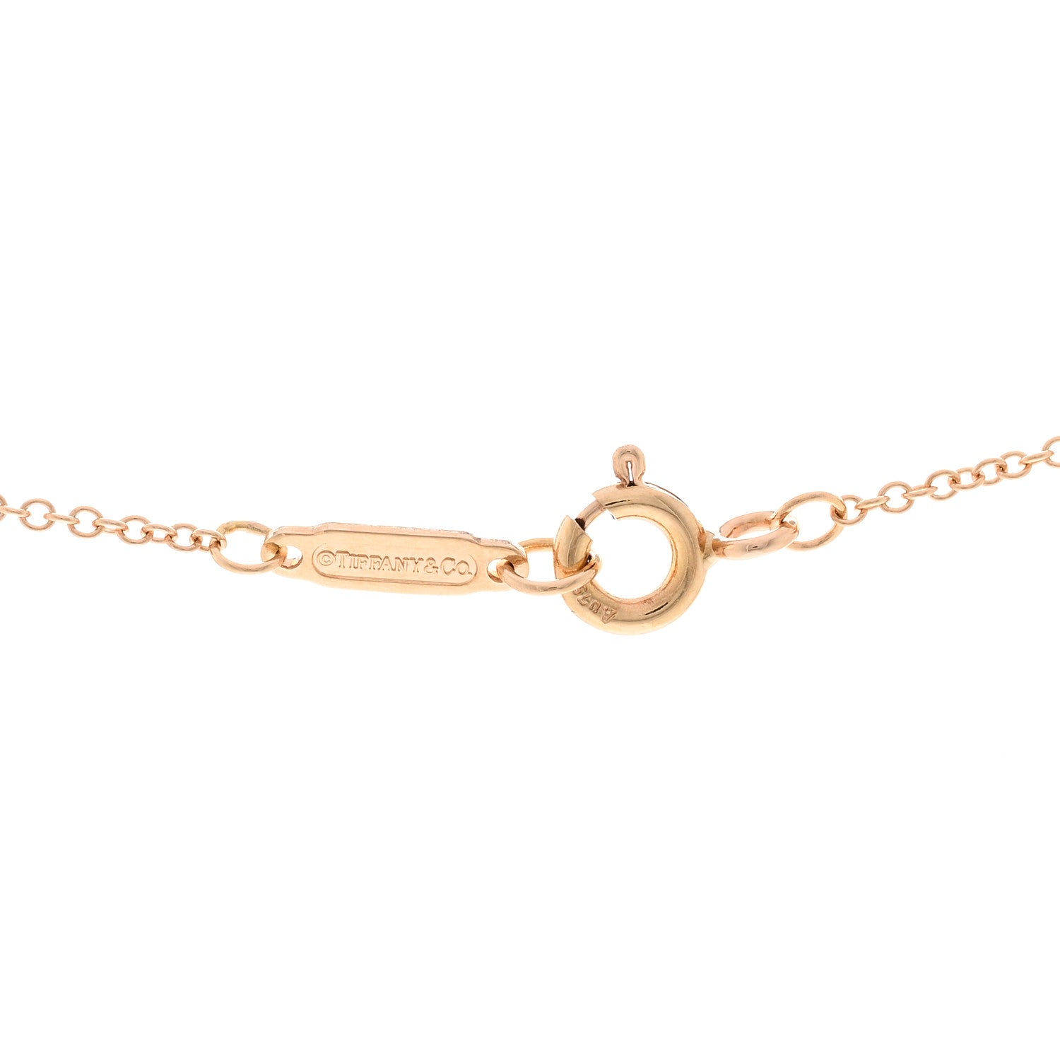 Tiffany 18K Rose Gold Diamond .20ct Solitaire Pendant Necklace 4 of 5