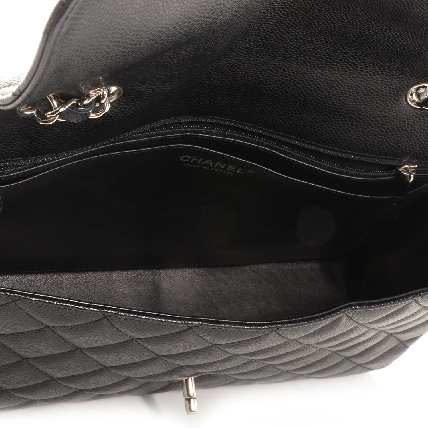 Chanel Caviar Jumbo Single Flap Black 5 of 8