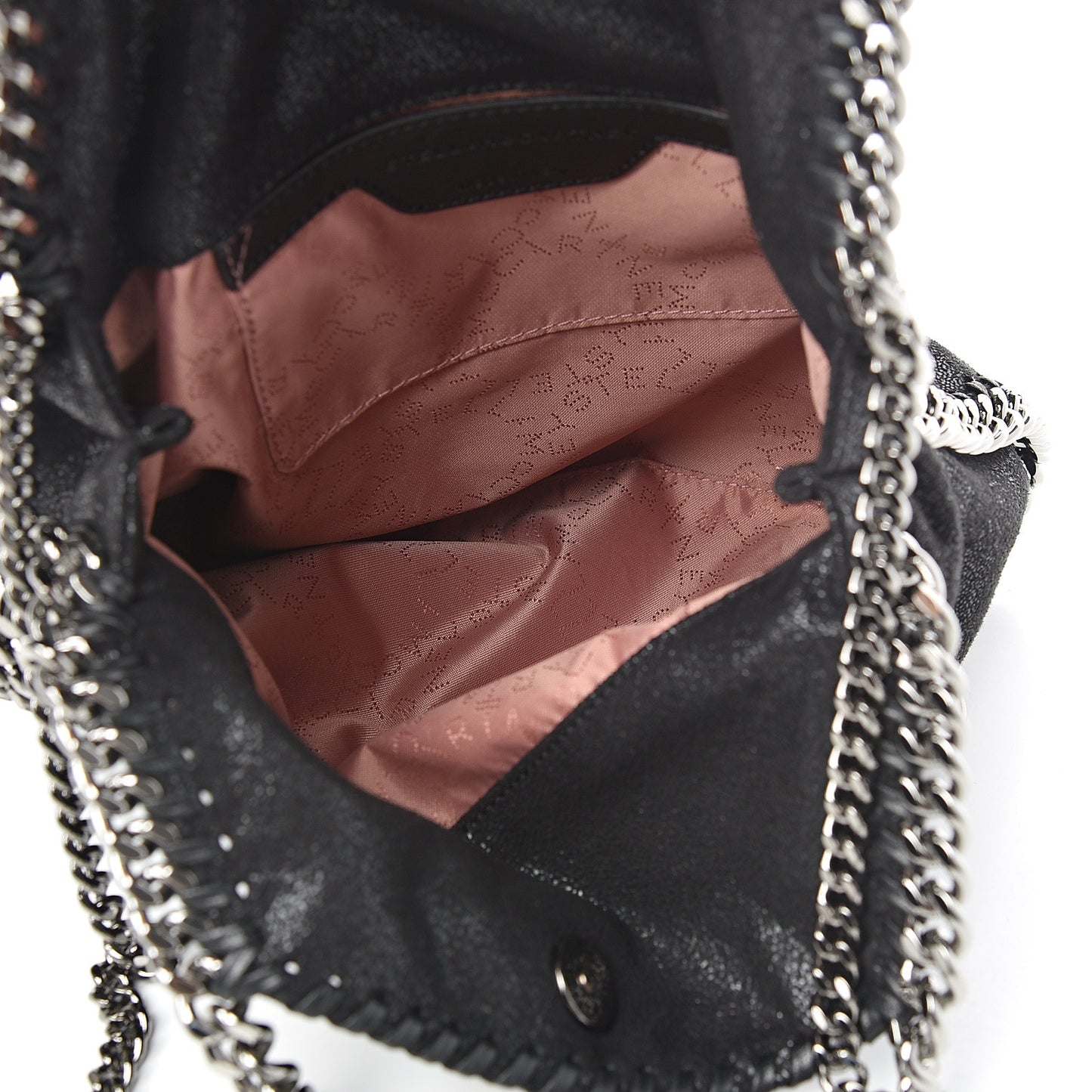 Shaggy Deer Mini Falabella Fold Over Tote Black