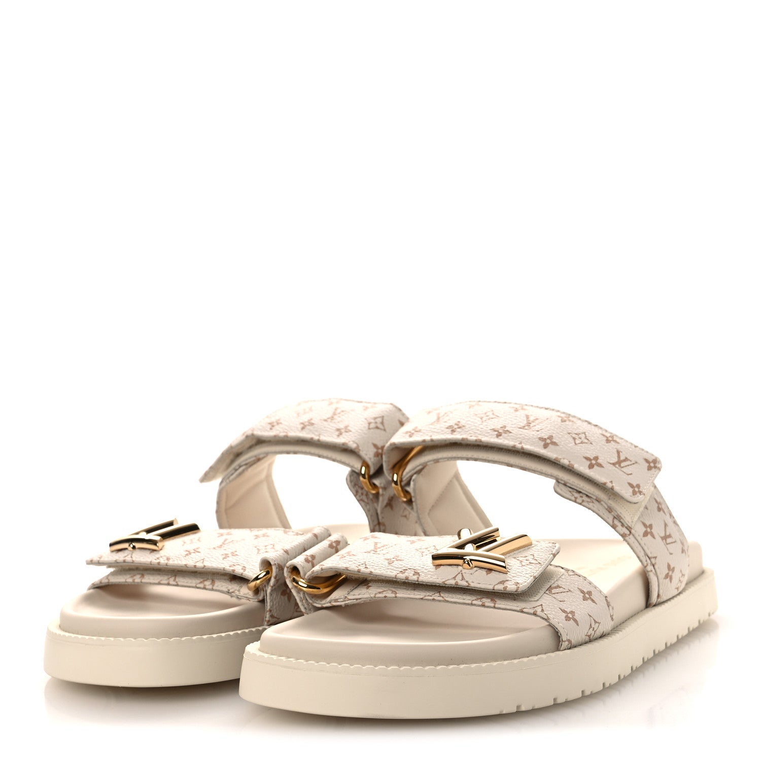 Louis Vuitton Monogram LV Sunset Comfort Flat Sandals 40 Dune Beige 4 of 11
