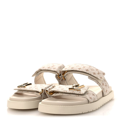 Louis Vuitton Monogram LV Sunset Comfort Flat Sandals 40 Dune Beige 4 of 11