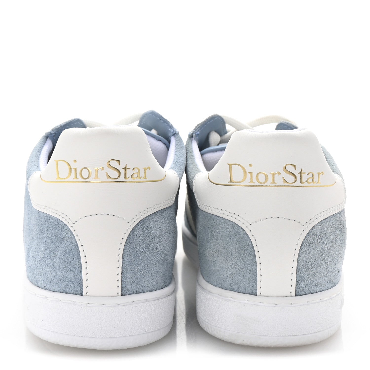 Christian Dior Calfskin Suede Dior Star Low Top Sneakers 35 White Blue 6 of 11