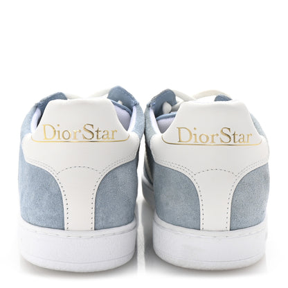 Christian Dior Calfskin Suede Dior Star Low Top Sneakers 35 White Blue 6 of 11