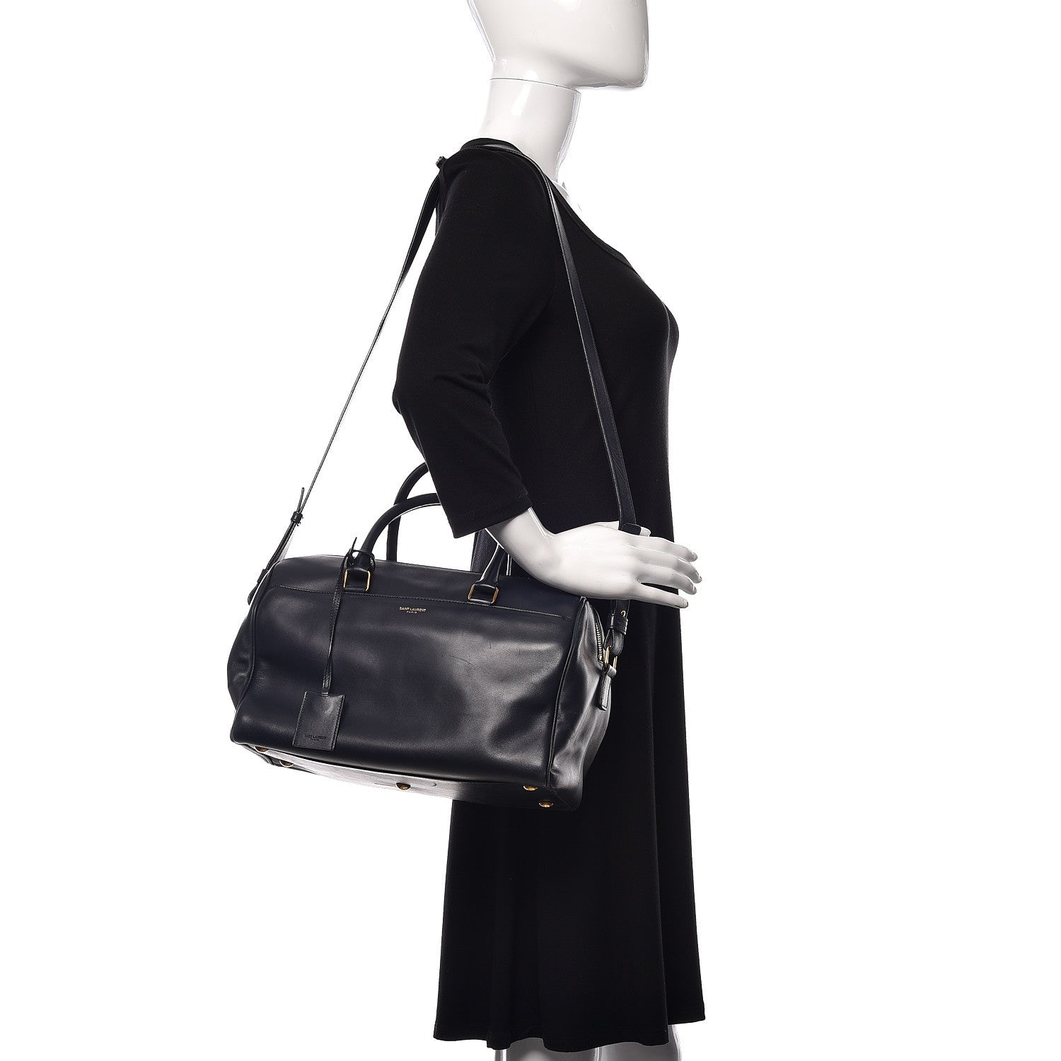 Saint Laurent Calfskin Classic Duffle 6 Marine 2 of 18