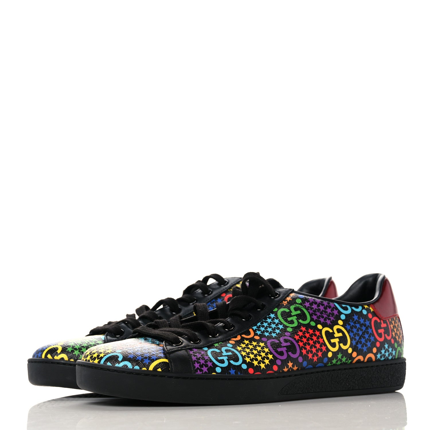 Gucci GG Supreme Monogram Psychedelic Ace Sneakers 41 Black Multicolor 3 of 8