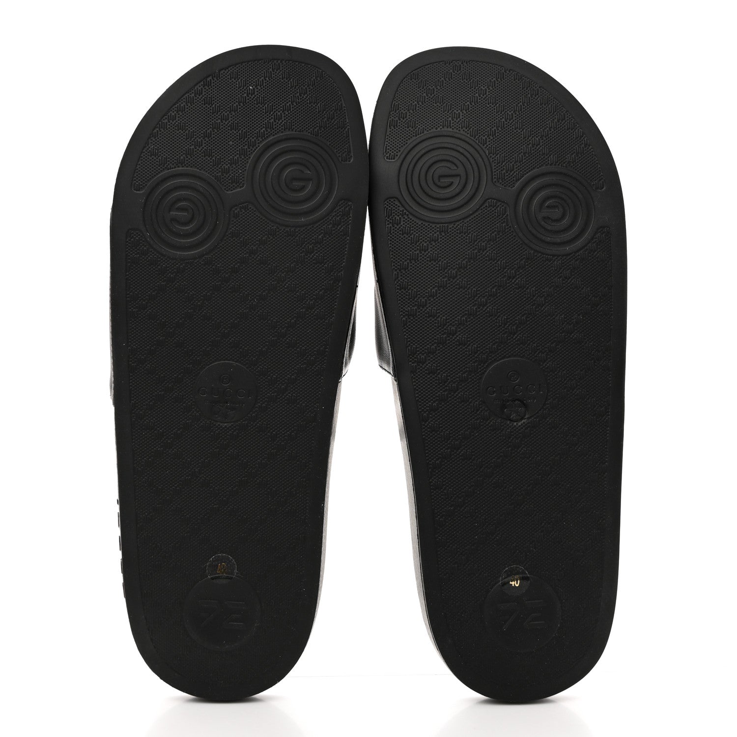 Gucci Nappa Cat Logo Womens Pursuit Slide Sandals 40 Black 5 of 10