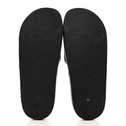 Gucci Nappa Cat Logo Womens Pursuit Slide Sandals 40 Black 5 of 10
